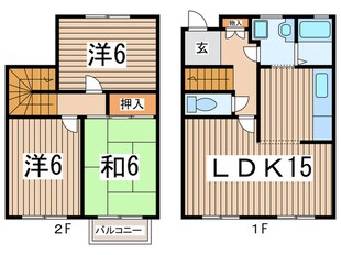 弥生台テラスハウスの物件間取画像